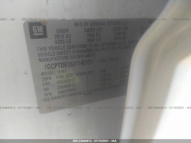 Photo 8 VIN: 1GCPTDE16J1146171 - CHEVROLET COLORADO 