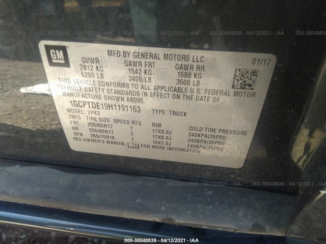 Photo 8 VIN: 1GCPTDE19H1191163 - CHEVROLET COLORADO 