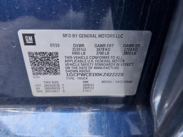 Photo 12 VIN: 1GCPWCED0KZ422228 - CHEVROLET SILVERADO 