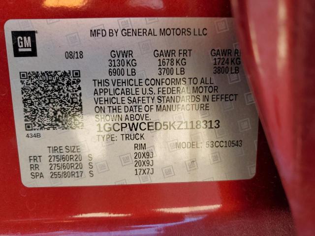 Photo 12 VIN: 1GCPWCED5KZ118313 - CHEVROLET SILVERADO 