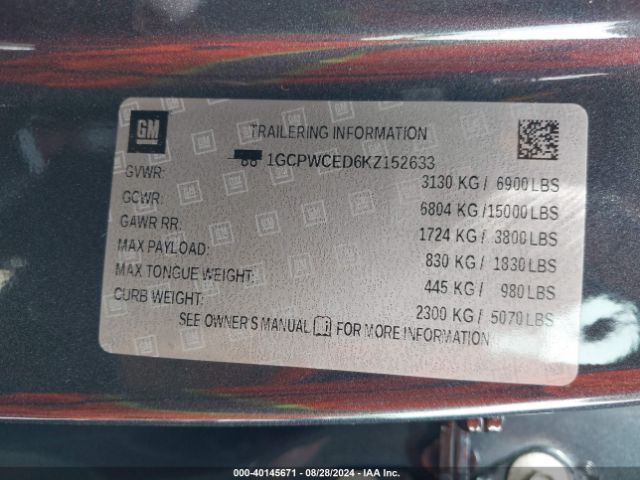 Photo 8 VIN: 1GCPWCED6KZ152633 - CHEVROLET SILVERADO 