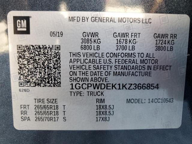 Photo 11 VIN: 1GCPWDEK1KZ366854 - CHEVROLET ALL MODELS 