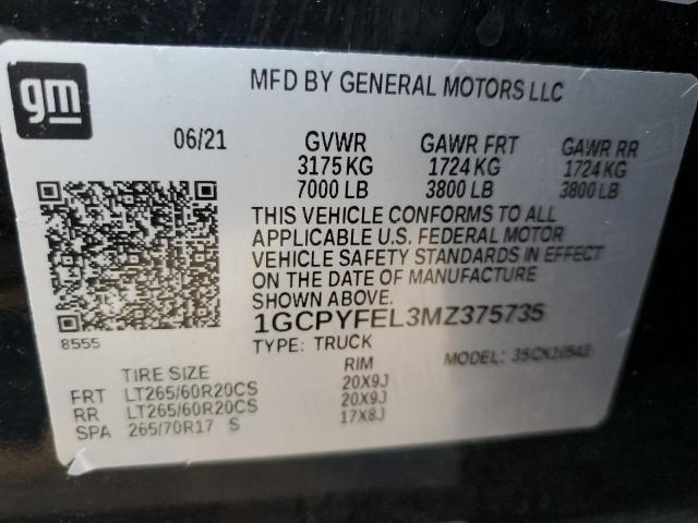 Photo 11 VIN: 1GCPYFEL3MZ375735 - CHEVROLET SILVERADO 