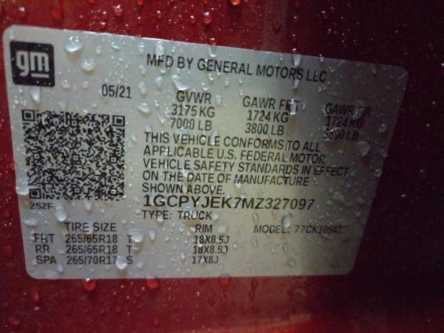 Photo 9 VIN: 1GCPYJEK7MZ327097 - CHEVROLET 1500 SILVE 