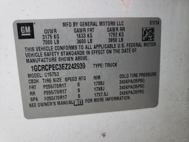 Photo 9 VIN: 1GCRCPEC3EZ242939 - CHEVROLET SILVERADO 