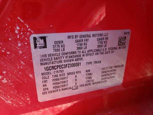 Photo 9 VIN: 1GCRCPEC3FZ306091 - CHEVROLET SILVERADO 