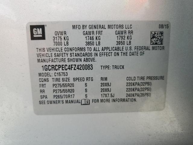 Photo 11 VIN: 1GCRCPEC4FZ420083 - CHEVROLET SILVERADO 