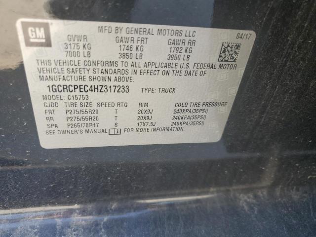 Photo 11 VIN: 1GCRCPEC4HZ317233 - CHEVROLET SILVERADO 