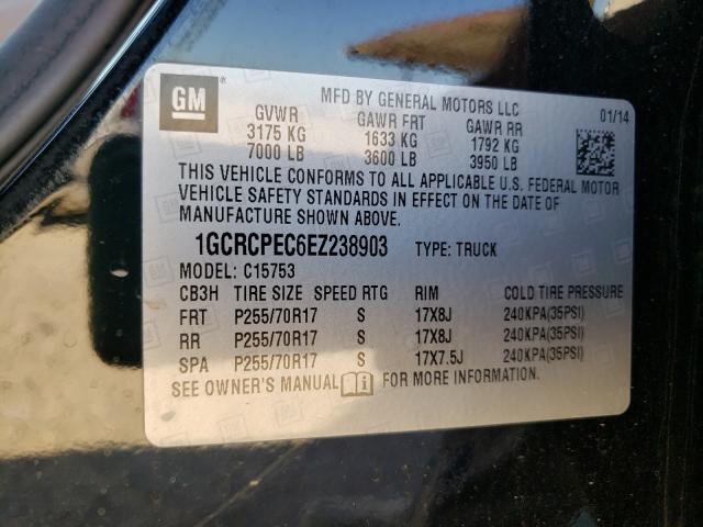 Photo 9 VIN: 1GCRCPEC6EZ238903 - CHEVROLET SILVERADO 