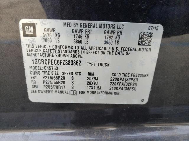 Photo 9 VIN: 1GCRCPEC6FZ383862 - CHEVROLET SILVERADO 