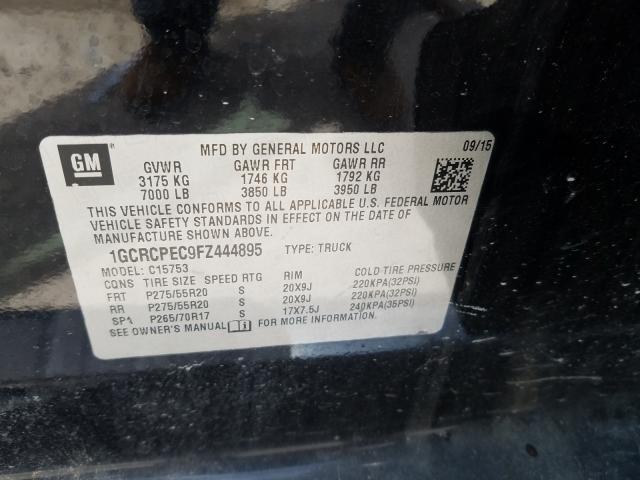 Photo 9 VIN: 1GCRCPEC9FZ444895 - CHEVROLET SILVERADO 