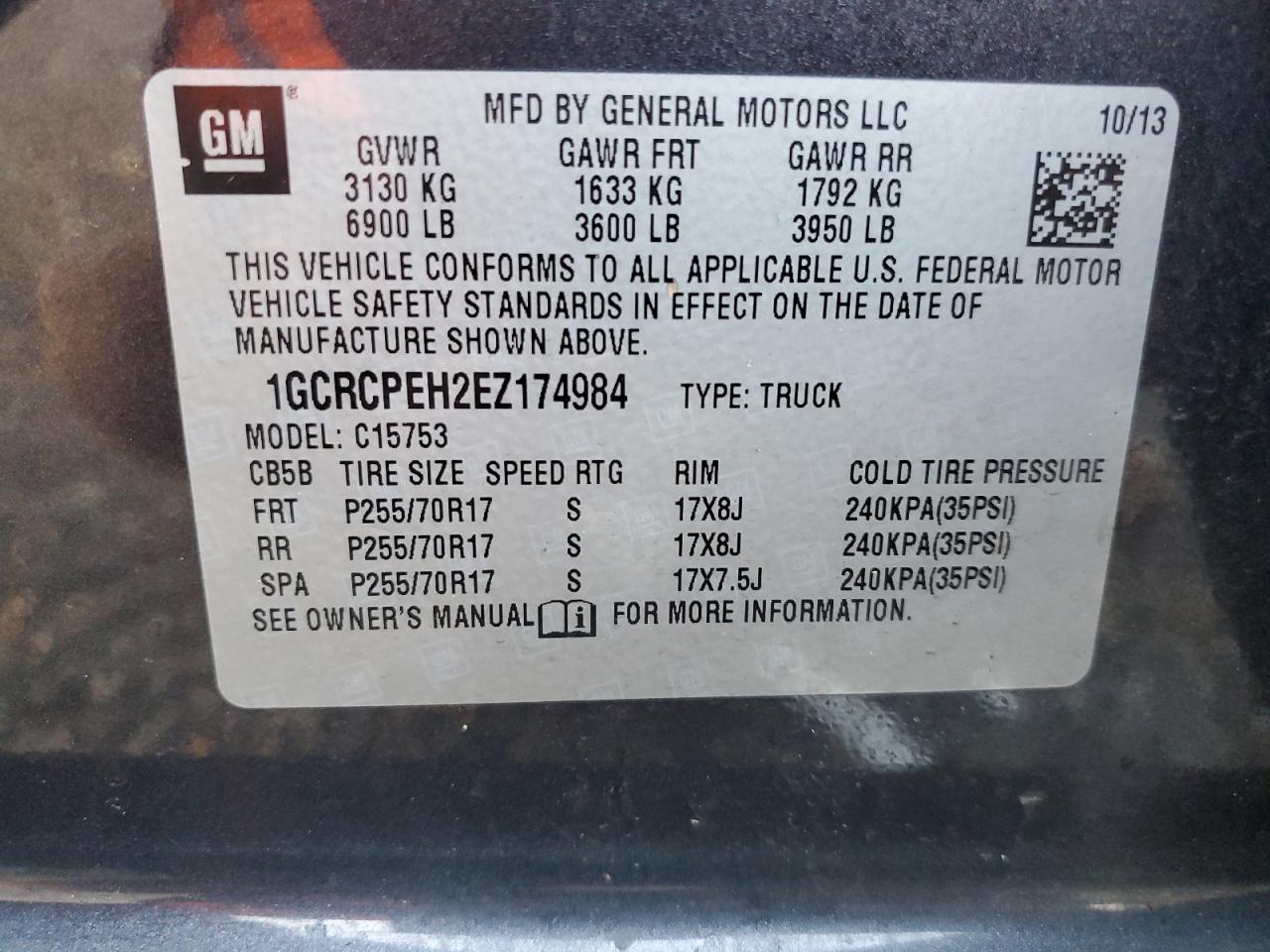 Photo 11 VIN: 1GCRCPEH2EZ174984 - CHEVROLET SILVERADO 