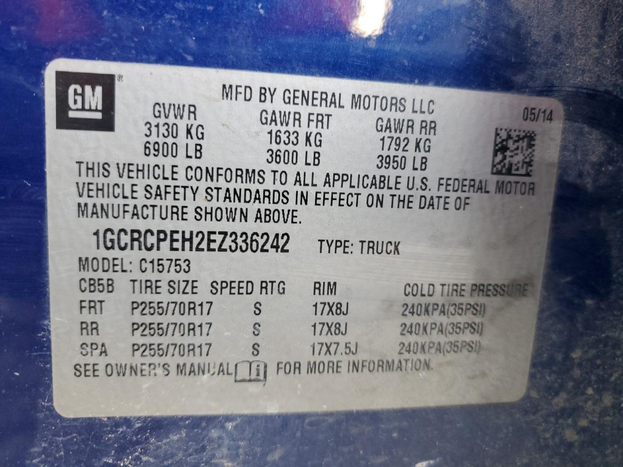 Photo 12 VIN: 1GCRCPEH2EZ336242 - CHEVROLET SILVERADO 