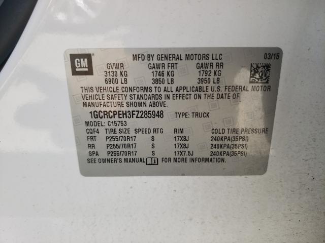 Photo 9 VIN: 1GCRCPEH3FZ285948 - CHEVROLET SILVERADO 