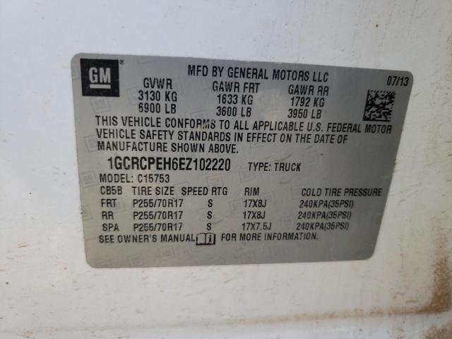 Photo 11 VIN: 1GCRCPEH6EZ102220 - CHEVROLET SILVERADO 