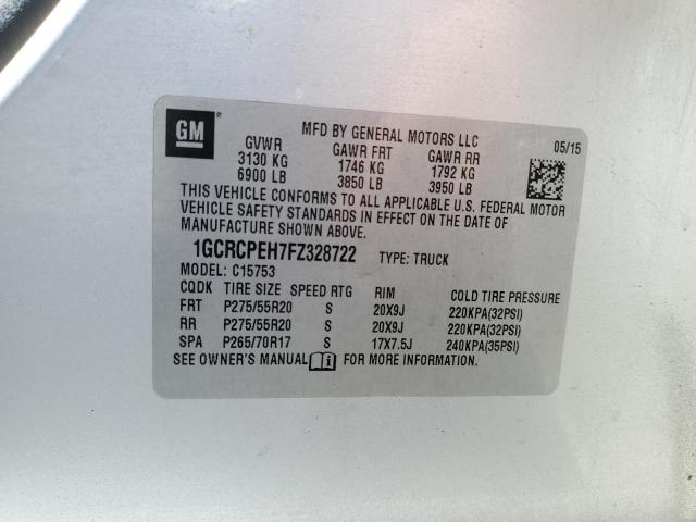 Photo 11 VIN: 1GCRCPEH7FZ328722 - CHEVROLET SILVERADO 