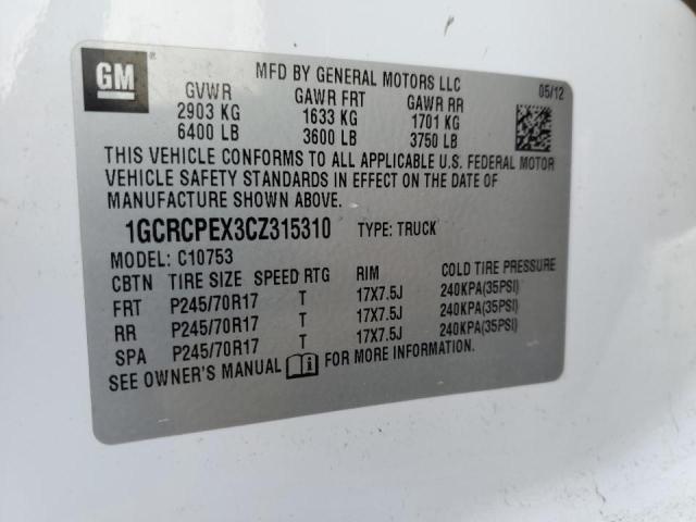 Photo 11 VIN: 1GCRCPEX3CZ315310 - CHEVROLET SILVERADO 