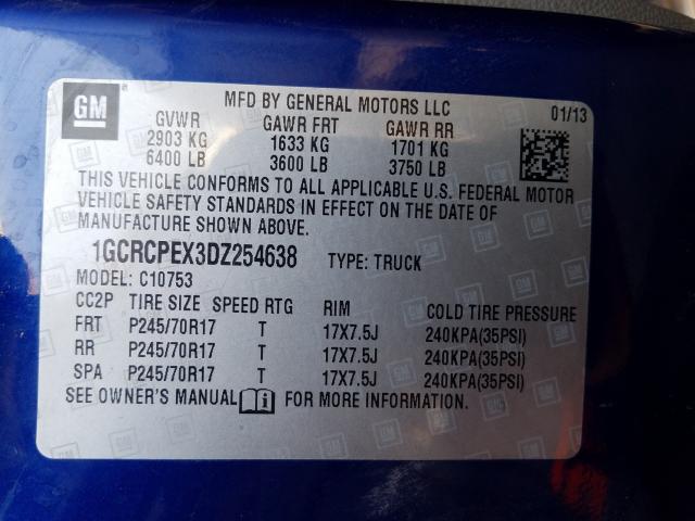 Photo 9 VIN: 1GCRCPEX3DZ254638 - CHEVROLET SILVERADO 1500 