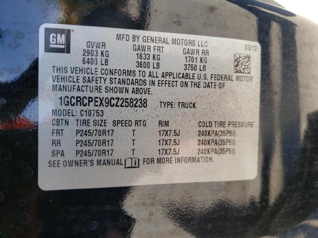 Photo 9 VIN: 1GCRCPEX9CZ258238 - CHEVROLET SILVERADO 