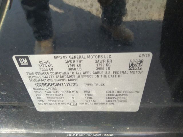 Photo 8 VIN: 1GCRCREC4HZ112720 - CHEVROLET SILVERADO 1500 