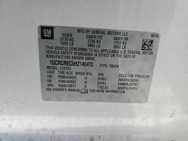 Photo 11 VIN: 1GCRCREC5HZ146472 - CHEVROLET SILVERADO 