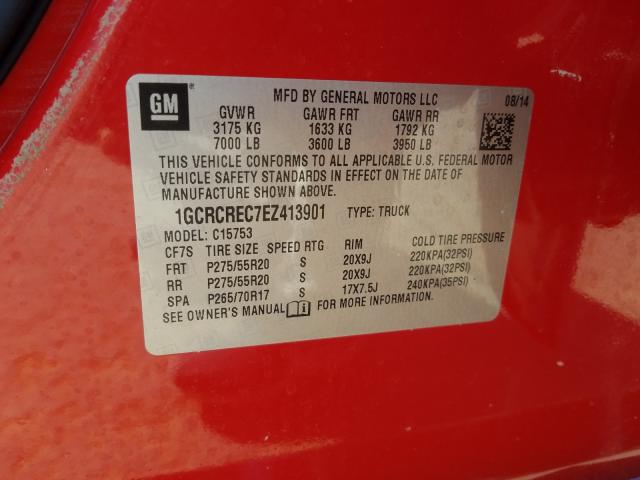 Photo 9 VIN: 1GCRCREC7EZ413901 - CHEVROLET SILVERADO 