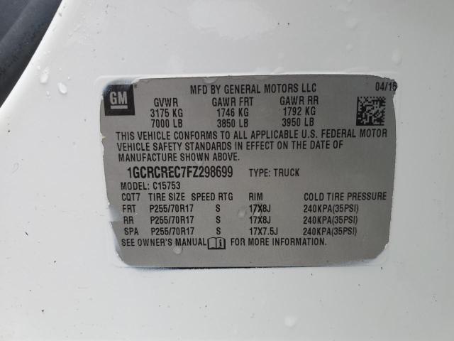 Photo 11 VIN: 1GCRCREC7FZ298699 - CHEVROLET SILVERADO 