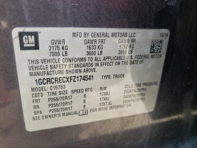 Photo 9 VIN: 1GCRCRECXFZ174541 - CHEVROLET SILVERADO 