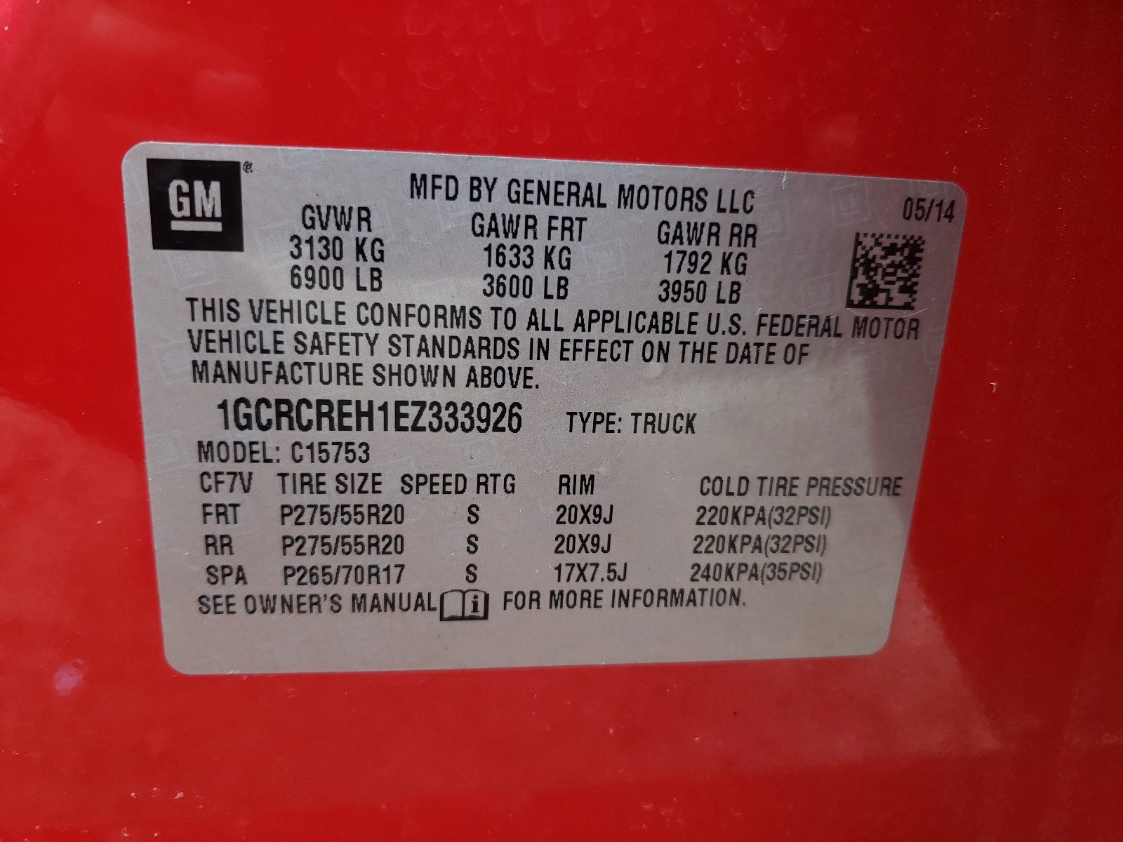 Photo 9 VIN: 1GCRCREH1EZ333926 - CHEVROLET SILVERADO 