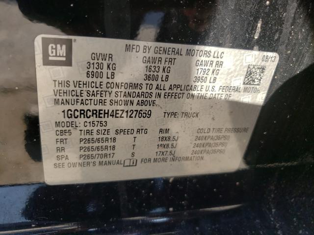 Photo 9 VIN: 1GCRCREH4EZ127659 - CHEVROLET SILVERADO 