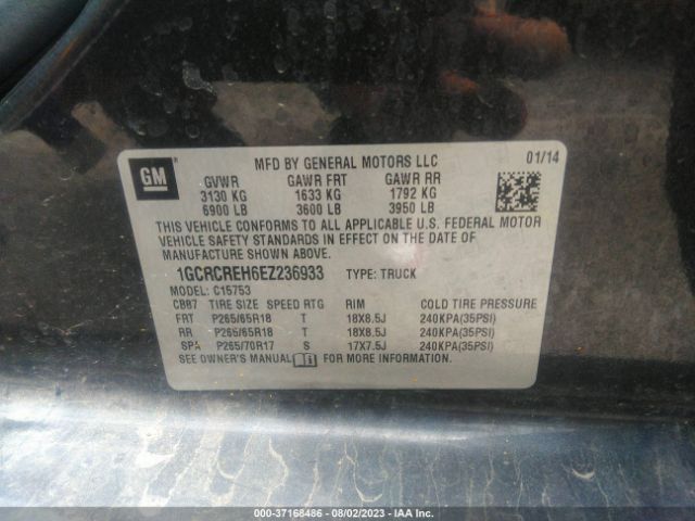 Photo 8 VIN: 1GCRCREH6EZ236933 - CHEVROLET SILVERADO 1500 