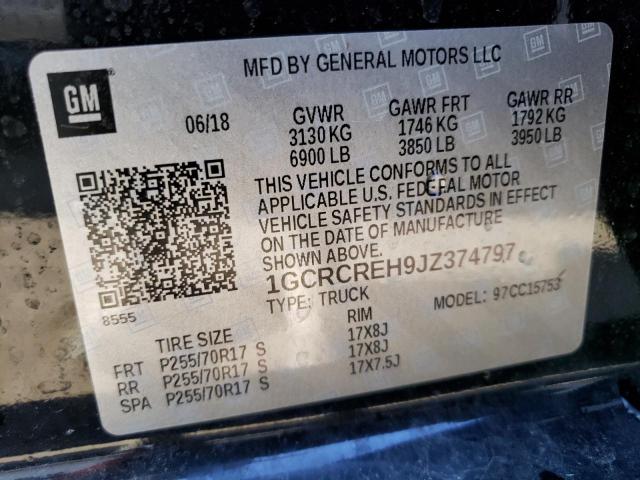 Photo 11 VIN: 1GCRCREH9JZ374797 - CHEVROLET SILVERADO 