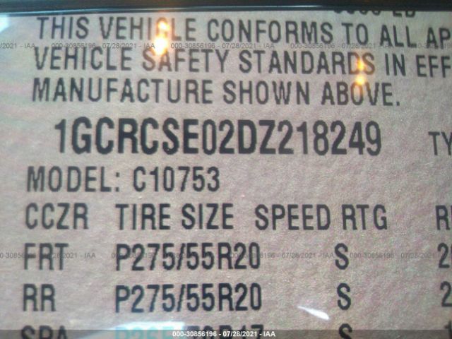 Photo 8 VIN: 1GCRCSE02DZ218249 - CHEVROLET SILVERADO 1500 