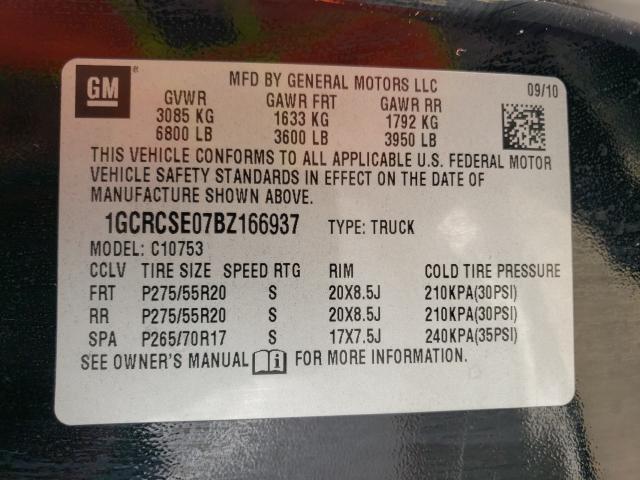 Photo 9 VIN: 1GCRCSE07BZ166937 - CHEVROLET SILVERADO 