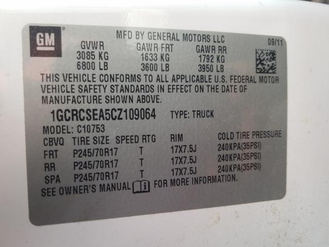 Photo 9 VIN: 1GCRCSEA5CZ109064 - CHEVROLET SILVERADO 