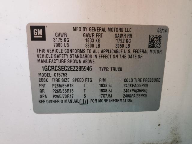 Photo 11 VIN: 1GCRCSEC2EZ285946 - CHEVROLET SILVERADO 