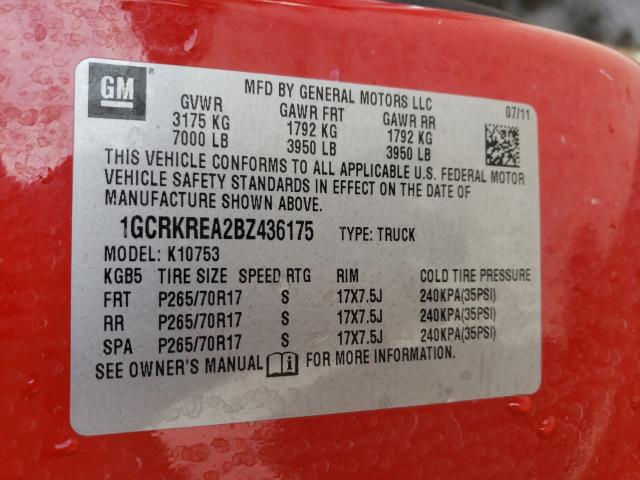 Photo 9 VIN: 1GCRKREA2BZ436175 - CHEVROLET SILVERADO 