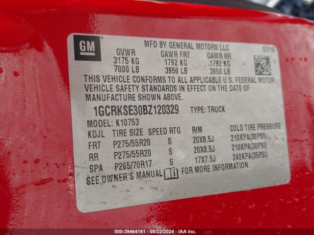 Photo 8 VIN: 1GCRKSE30BZ120329 - CHEVROLET SILVERADO 1500 