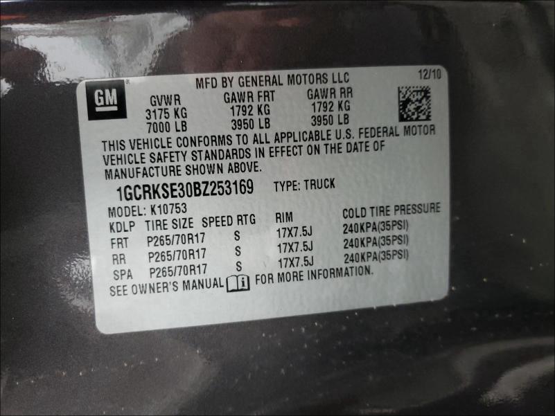 Photo 9 VIN: 1GCRKSE30BZ253169 - CHEVROLET SILVERADO 