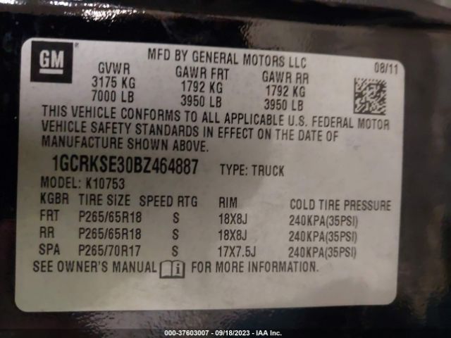 Photo 8 VIN: 1GCRKSE30BZ464887 - CHEVROLET SILVERADO 1500 