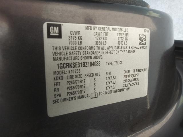 Photo 9 VIN: 1GCRKSE31BZ104088 - CHEVROLET SILVERADO 