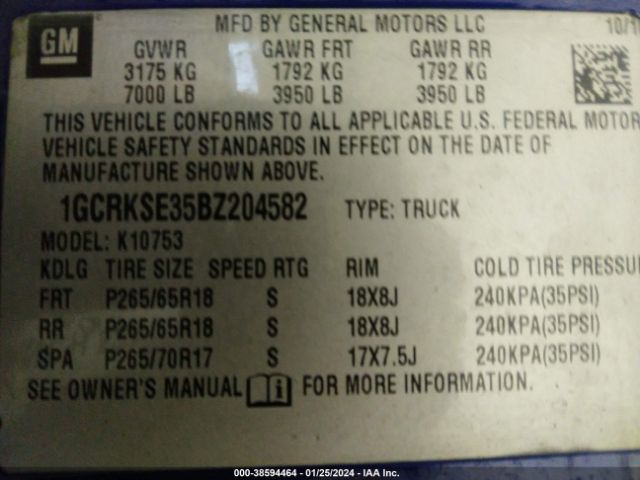 Photo 8 VIN: 1GCRKSE35BZ204582 - CHEVROLET SILVERADO 1500 