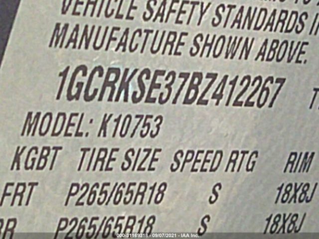 Photo 8 VIN: 1GCRKSE37BZ412267 - CHEVROLET SILVERADO 1500 