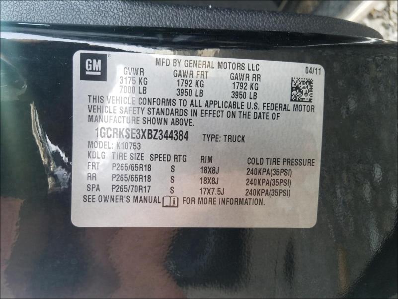 Photo 9 VIN: 1GCRKSE3XBZ344384 - CHEVROLET SILVERADO 