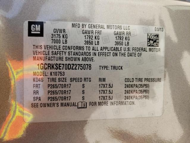 Photo 9 VIN: 1GCRKSE70DZ275078 - CHEVROLET SILVERADO 