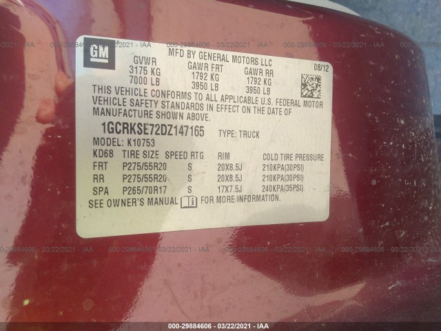 Photo 8 VIN: 1GCRKSE72DZ147165 - CHEVROLET SILVERADO 1500 