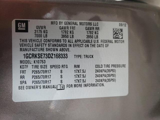 Photo 11 VIN: 1GCRKSE73DZ168333 - CHEVROLET SILVERADO 