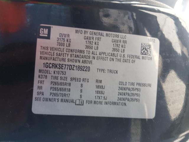 Photo 9 VIN: 1GCRKSE77DZ189220 - CHEVROLET SILVERADO 