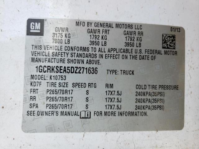 Photo 9 VIN: 1GCRKSEA5DZ271636 - CHEVROLET SILVERADO 