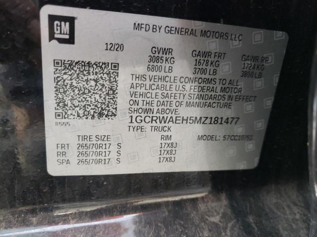 Photo 11 VIN: 1GCRWAEH5MZ181477 - CHEVROLET SILVERADO 